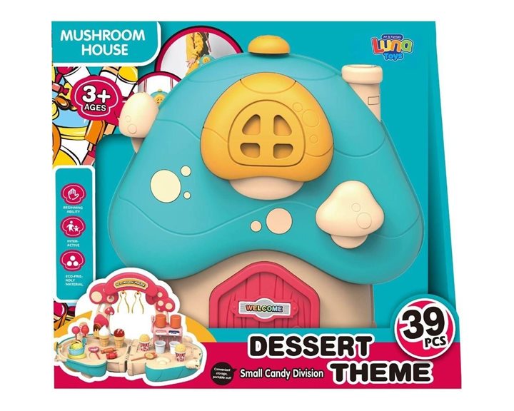 Βαλιτσάκι Μανιτάρι Ζαχαροπλαστικής Luna Toys Σετ 39 Τμχ., 27x13,5x24 εκ. 000622832