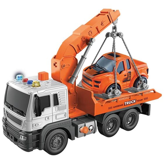 Ρυμουλκόμενο με Γερανό Luna Toys Friction 1:16 με ήxο και φως 000623099