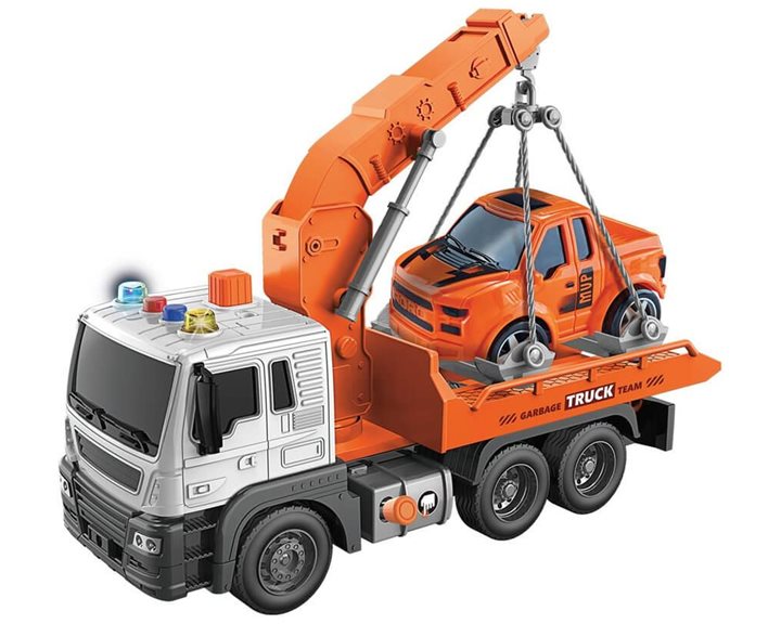 Ρυμουλκόμενο με Γερανό Luna Toys Friction 1:16 με ήxο και φως 000623099