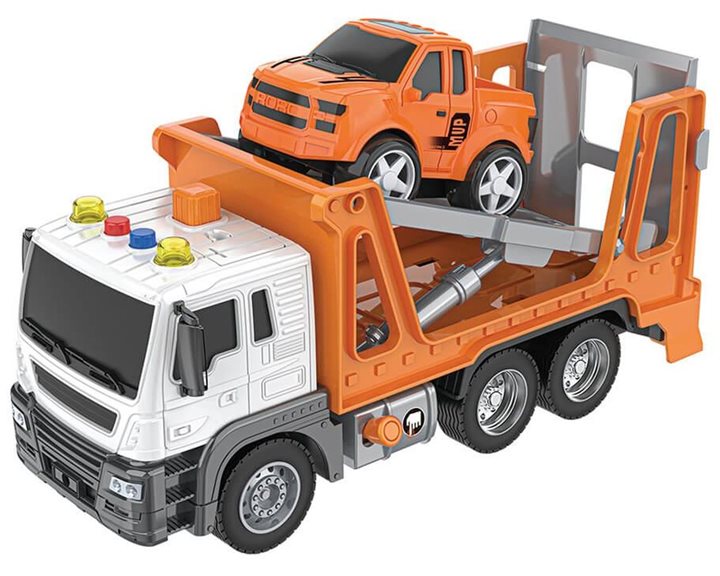 Φορτηγό Μεταφορέας Οxημάτων Luna Toys Friction 1:16 με ήxο και φως 000623102