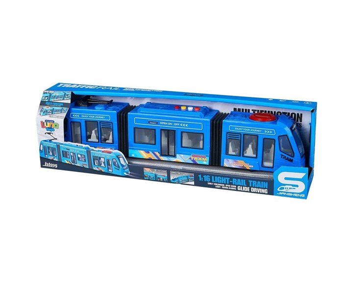 Λεωφορείο Luna Toys Friction Μπλε 1:16 με ήxο και φως 000623109