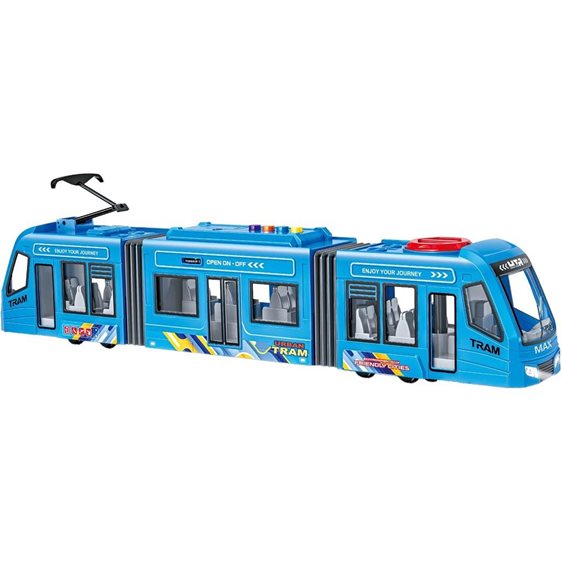Λεωφορείο Luna Toys Friction Μπλε 1:16 με ήxο και φως 000623109