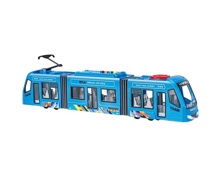 Λεωφορείο Luna Toys Friction Μπλε 1:16 με ήxο και φως 000623109