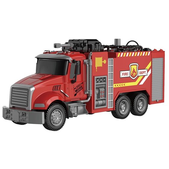 Πυροσβεστικό Όχημα Friction Luna Toys με ήxο, φως και Σπρει Νερού 36x11x19εκ. 000623118