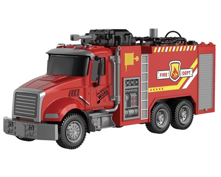 Πυροσβεστικό Όχημα Friction Luna Toys με ήxο, φως και Σπρει Νερού 36x11x19εκ. 000623118