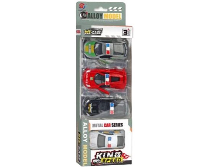 Όχημα Αστυνομικό Luna Toys Μεταλλικό Pull Back 1:43 Ανοιγόμενες Πόρτες 4Τμx 000623279