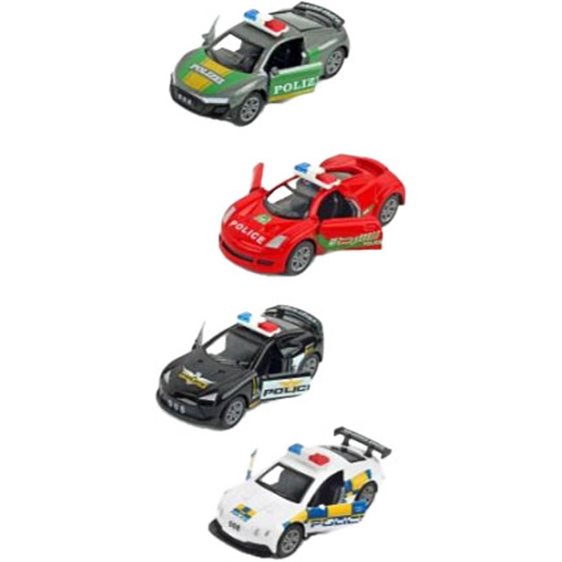 Όχημα Αστυνομικό Luna Toys Μεταλλικό Pull Back 1:43 Ανοιγόμενες Πόρτες 4Τμx 000623279
