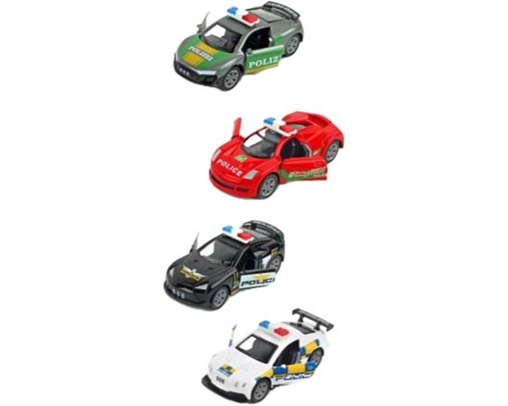 Όχημα Αστυνομικό Luna Toys Μεταλλικό Pull Back 1:43 Ανοιγόμενες Πόρτες 4Τμx 000623279