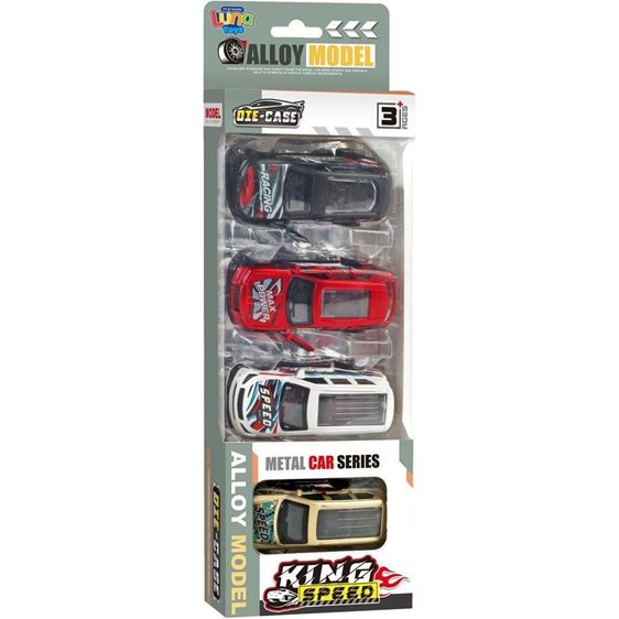 Όχημα Luna Toys Μεταλλικό Pull Back 1:43 Ανοιγόμενες Πόρτες 4Τμx 000623280