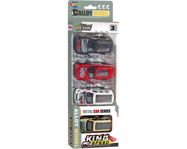 Όχημα Luna Toys Μεταλλικό Pull Back 1:43 Ανοιγόμενες Πόρτες 4Τμx 000623280