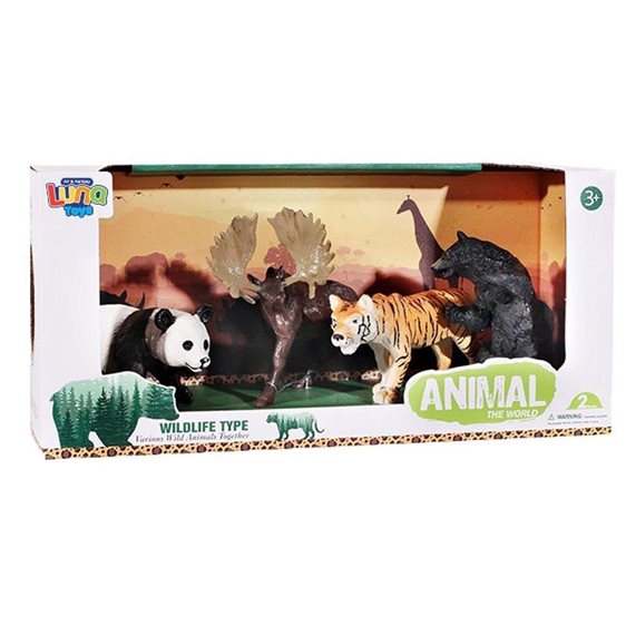 Ζώα Ζούγκλας Luna Toys Πλαστικά 12,5εκ. Σετ 4 τμχ. 000623138