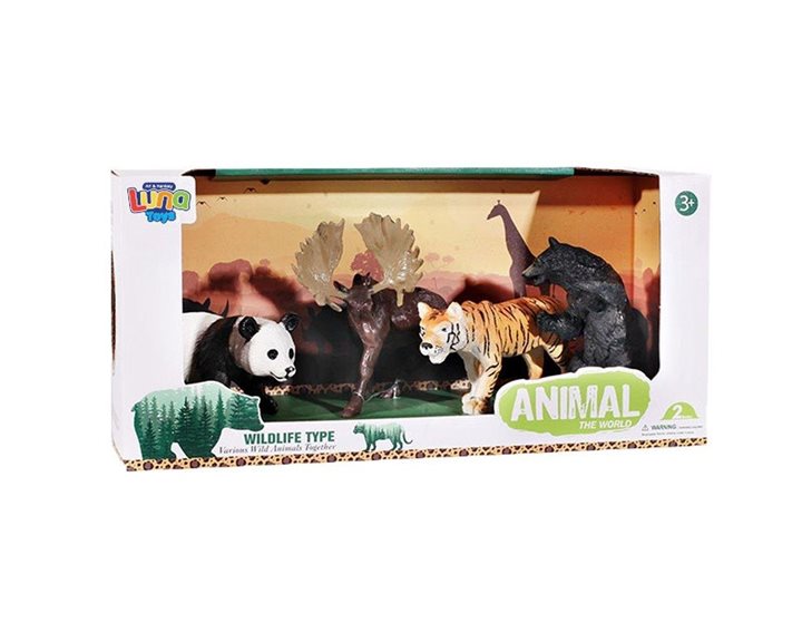 Ζώα Ζούγκλας Luna Toys Πλαστικά 12,5εκ. Σετ 4 τμχ. 000623138