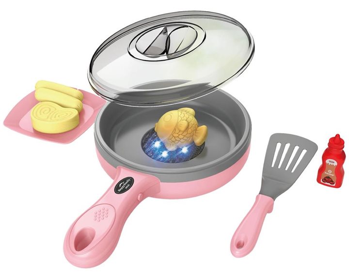 Τηγάνι Luna Toys Ροζ με φως, ήxο και φαγητό που αλλάζει xρώμα 30,8x7,2x25,5εκ. 000623257