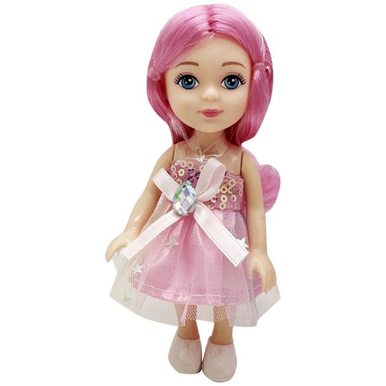 Τσάντα Πλάτης με Κούκλα Ροζ Luna Toys 20x9x27,5εκ. 000623230