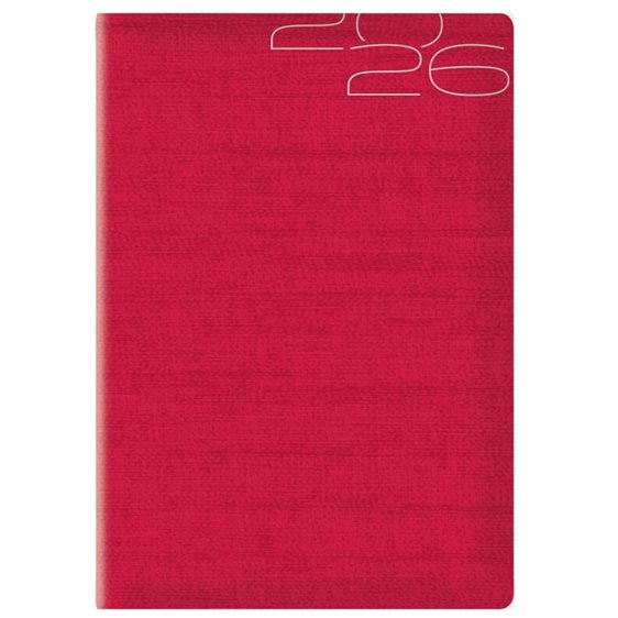 Ημερολόγιο Ημερ.14.5x20.5 Kashmir Flat Κόκκινο