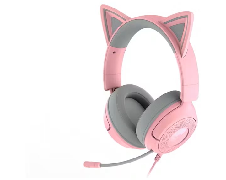 Kraken Kitty V3 X Quartz - Gaming Headset - Kitty Ears - 7.1 Surround - PC/PS5/Xbox/Switch 2 - 3.5mm