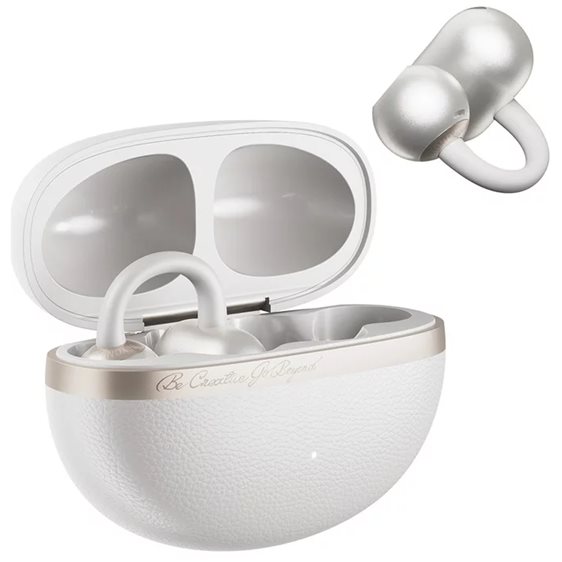 QCY Crossky C50 White (CT06) Open Ear Earclip, BT 6.0, IPX5 waterproof, 35h