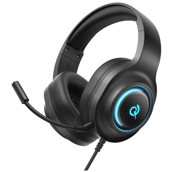 QCY Heroad V200 Pro USB Black - Wired RGB Gaming Headset PS4/PS5/PC