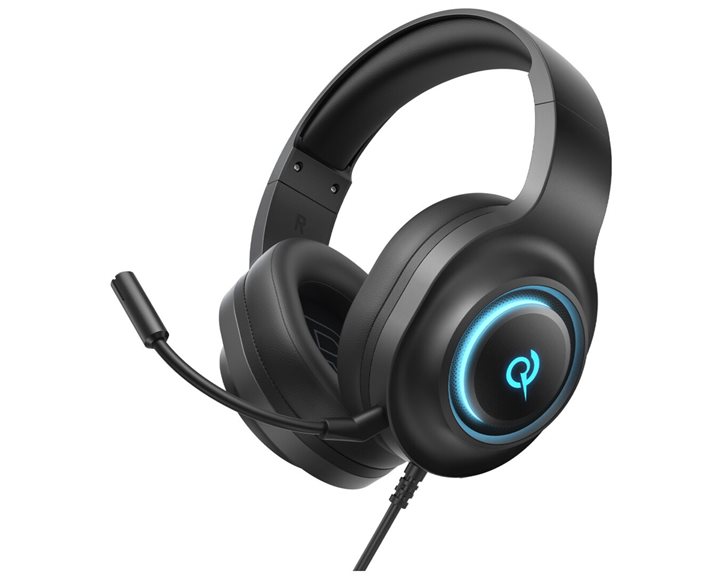 QCY Heroad V200 Pro USB Black - Wired RGB Gaming Headset PS4/PS5/PC