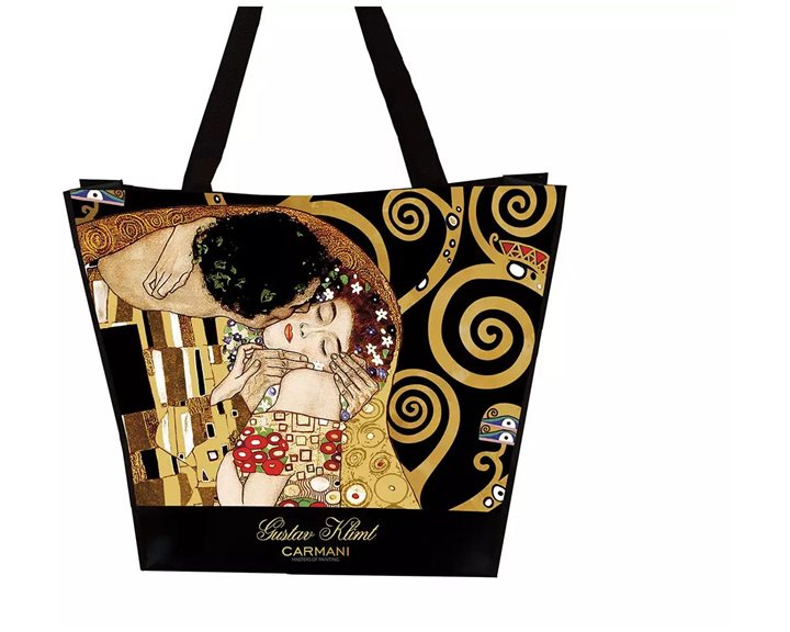 Τσάντα Ώμου Πλαστική Carmani Klimt Kiss Tree 46x11x38cm
