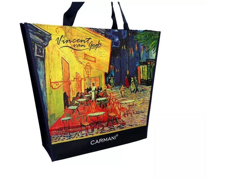 Τσάντα Ώμου Πλαστική Carmani Van Gogh Tarrace 46x11x38cm