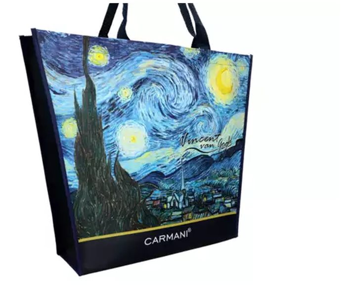 Τσάντα Ώμου Πλαστική Carmani Van Gogh Tarrace 46x11x38cm