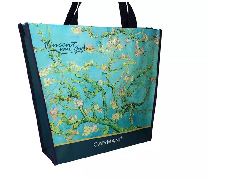 Τσάντα Ώμου Πλαστική Carmani Van Gogh Almond Tree 46x11x38cm