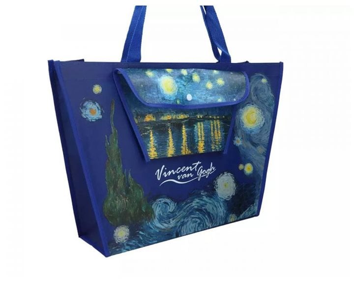 Τσάντα Ώμου με Τσέπη Πλαστική - V.Gogh Carmani 46x11x38cm