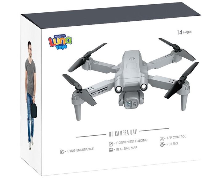 Drone Luna Toys με Hd Κάμερα και φως 2.4Ghz 22,2x6,7x17,5εκ. 000622902