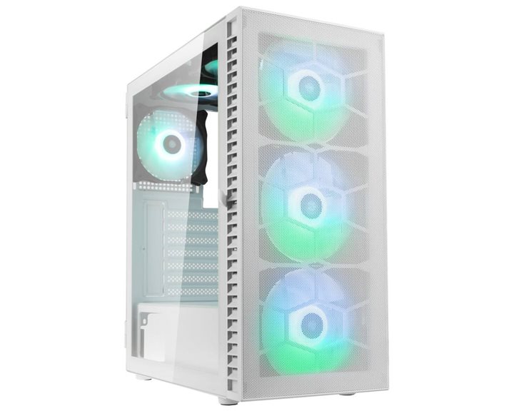 Kolink Unity Meshbay ARGB Midi ATX Tower Case - 400mm clearance (4 pre-installed fans & controller)