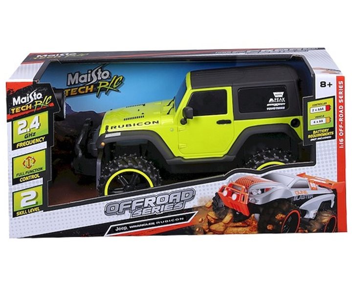 Maisto 1:16 Scale Τηλεκατευθυνόμενο Off Road Jeep Wrangler Rubicon, 2.4 Ghz
