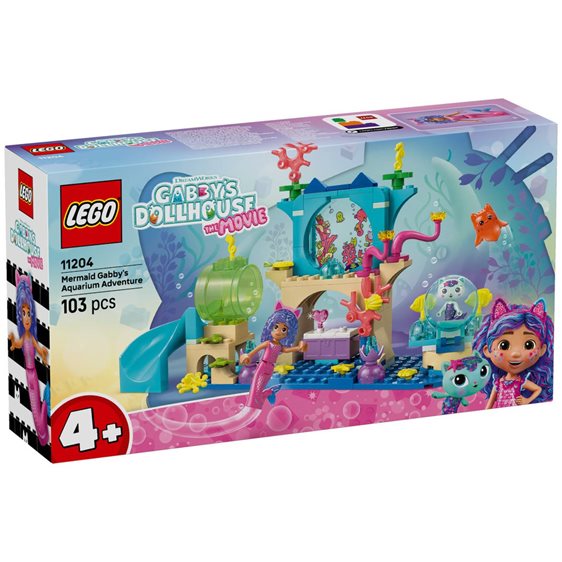 LEGO Gabbys Κουκλόσπιτο Γοργόνα Περιπέτεια στο Ενυδρείο της Gabbys 11204