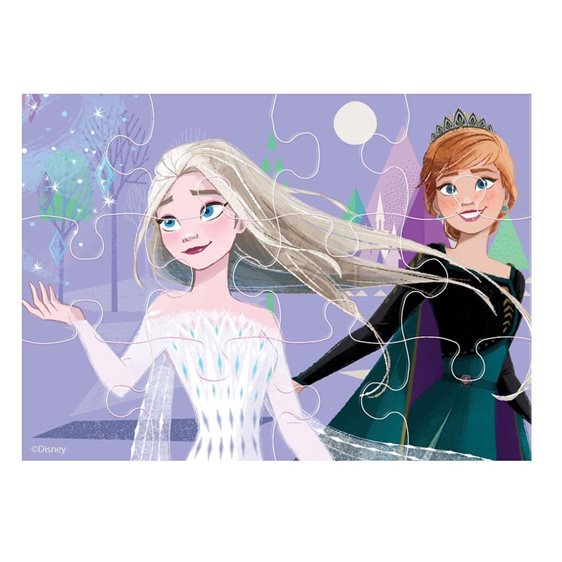 Παζλ Luna 4 σε 1 12/15/20/24τμχ 29χ6χ27.5εκ. Frozen 000565650