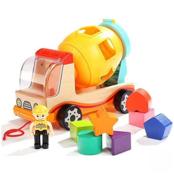 Top Bright Mixer Truck with Shape Sorter 120308