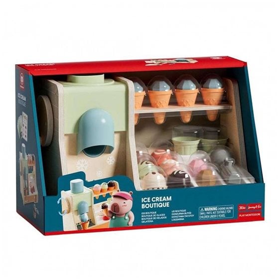 TopBright Gourmet Pretend Play Ξύλινο Παιχνίδι Μπουτίκ Παγωτού (121203)