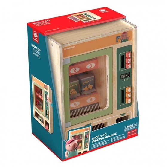 TopBright Gourmet Pretend Play Ξύλινο Παιχνίδι Shop & Go Αυτόματος Πωλητής (121223)