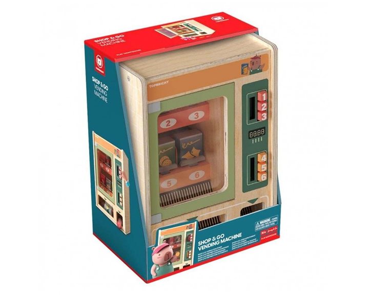 TopBright Gourmet Pretend Play Ξύλινο Παιχνίδι Shop & Go Αυτόματος Πωλητής (121223)