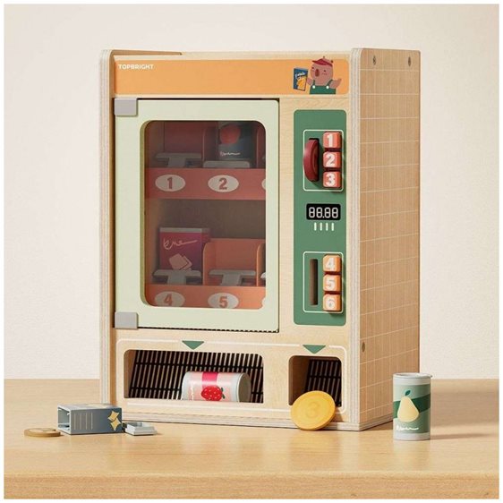 TopBright Gourmet Pretend Play Ξύλινο Παιχνίδι Shop & Go Αυτόματος Πωλητής (121223)