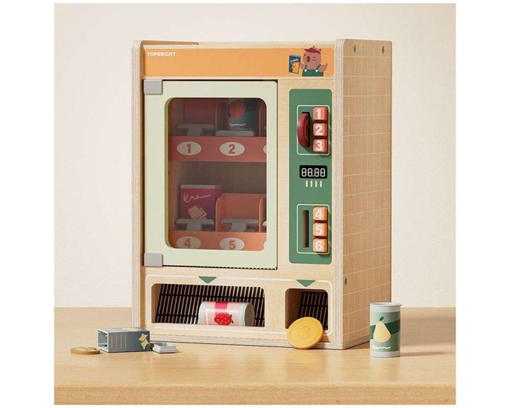 TopBright Gourmet Pretend Play Ξύλινο Παιχνίδι Shop & Go Αυτόματος Πωλητής (121223)