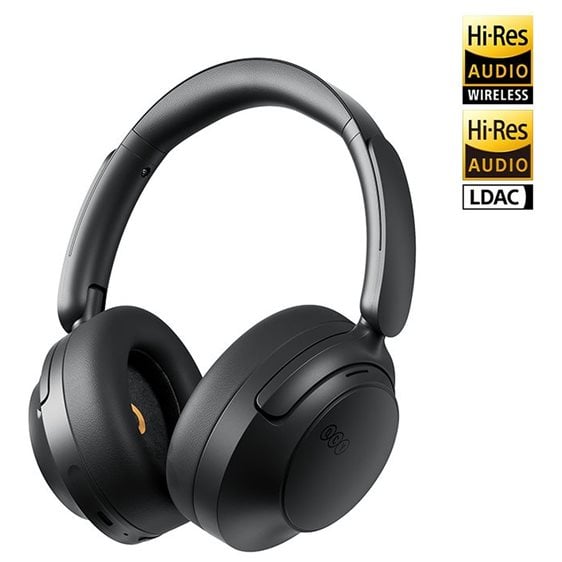 QCY H3S Headphones Black - Type-C & Bluetooth 6.0 ANC iOS/Android Call Noise Cancelling Heasdet 102h