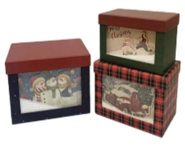Κουτί Δώρου Christmas Χάρτινο Μικρό 07816