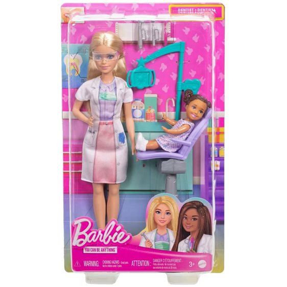 Mattel Barbie Dentist Doll Κούκλα JCR71 / JCR74
