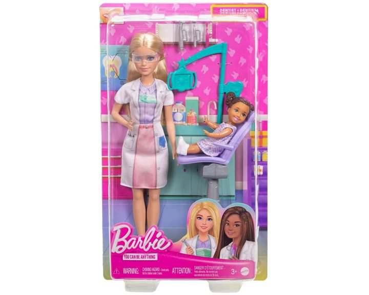Mattel Barbie Dentist Doll Κούκλα JCR71 / JCR74
