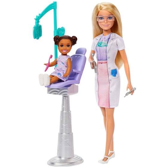 Mattel Barbie Dentist Doll Κούκλα JCR71 / JCR74