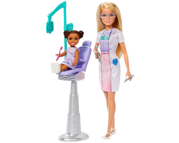 Mattel Barbie Dentist Doll Κούκλα JCR71 / JCR74
