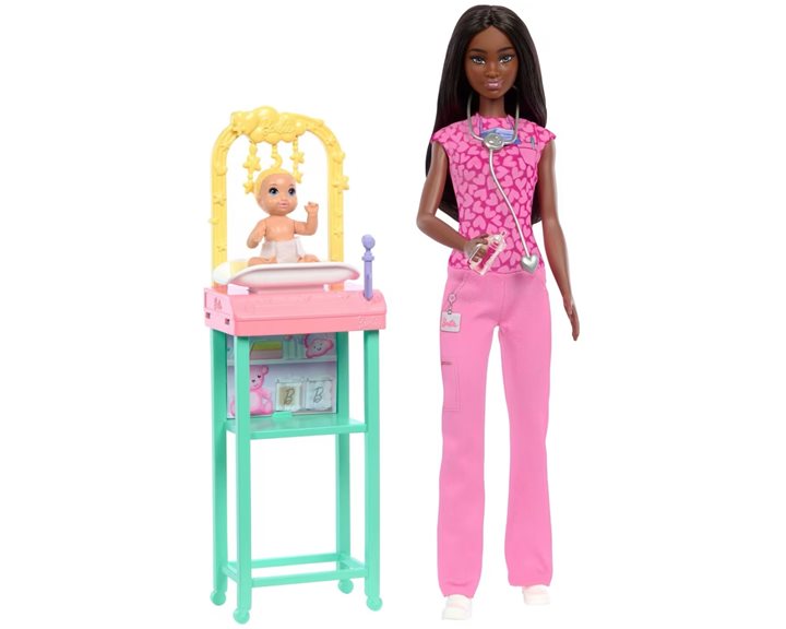 Mattel Barbie Baby Doctor Κούκλα JCR71 / JCR73