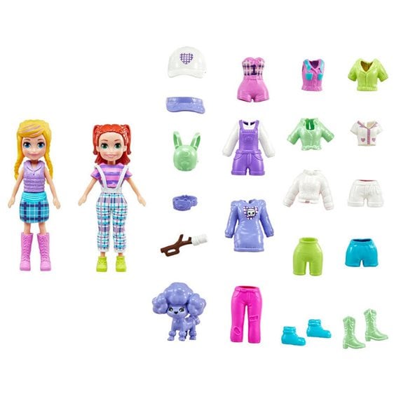 Mattel Polly Pocket Pp Κουκλα Με Μόδες Μεγάλο Σετ Fashion Pack Large Camping Playset HNF51 / JCB23