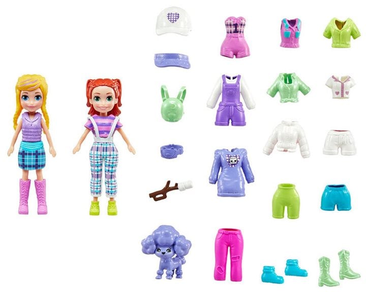 Mattel Polly Pocket Pp Κουκλα Με Μόδες Μεγάλο Σετ Fashion Pack Large Camping Playset HNF51 / JCB23