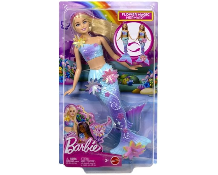 Mattel Barbie Flower Magic Mermaid Μαγική Γοργόνα Που Ανθίζει Κούκλα JDM72