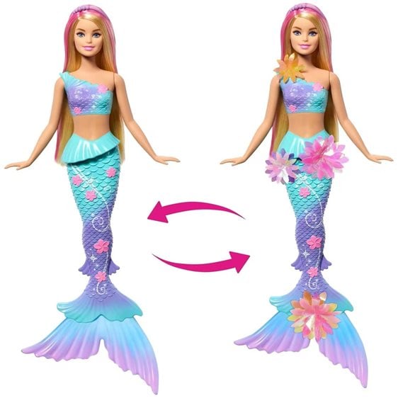 Mattel Barbie Flower Magic Mermaid Μαγική Γοργόνα Που Ανθίζει Κούκλα JDM72